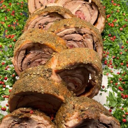 RULADA PORCHETTA CU PIURE AFUMAT